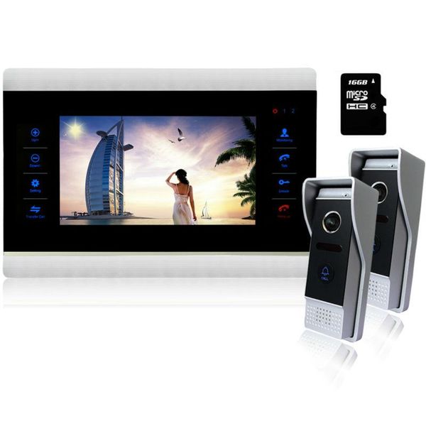 

homefong 10"video intercom door phone system night vision inter-conversation doorbell entry 1200tvl video phones