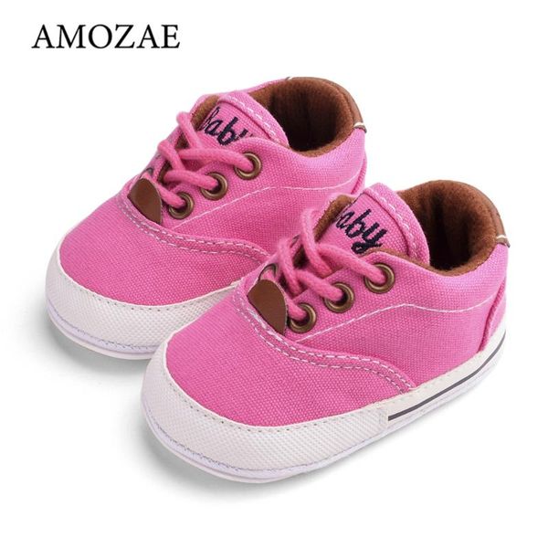 

first walkers autumn/winter multicolor canvas lace-up baby boys soft rubber sole shoes casual toddler for 0-18m