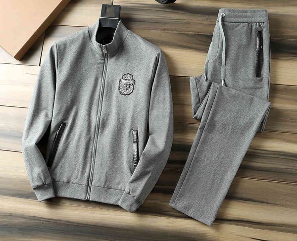 

men's sportswear, keldan casual cotton, fashion embroidery, snake , thick, 48-582020, Gray