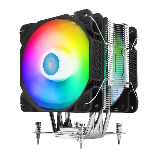 

fans & coolings cpu cooler v600 six copper tube fan deskcomputer mute color changing led for amd lga