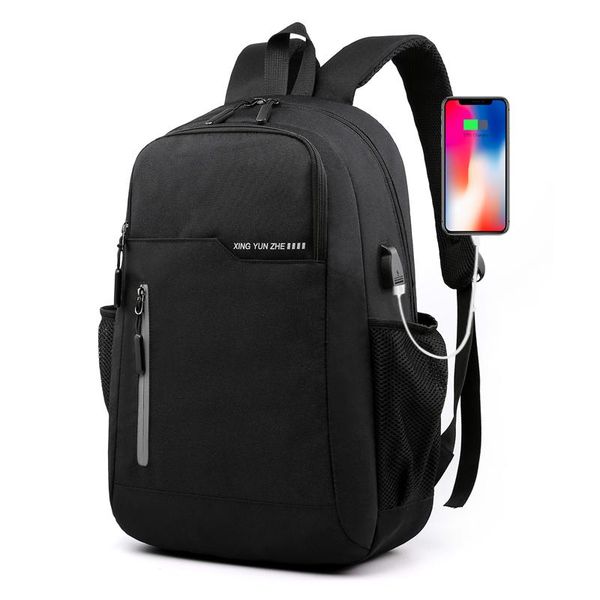 

backpack trendy business casual student schoolbag comfortable anti-theft usb charging quality laptop