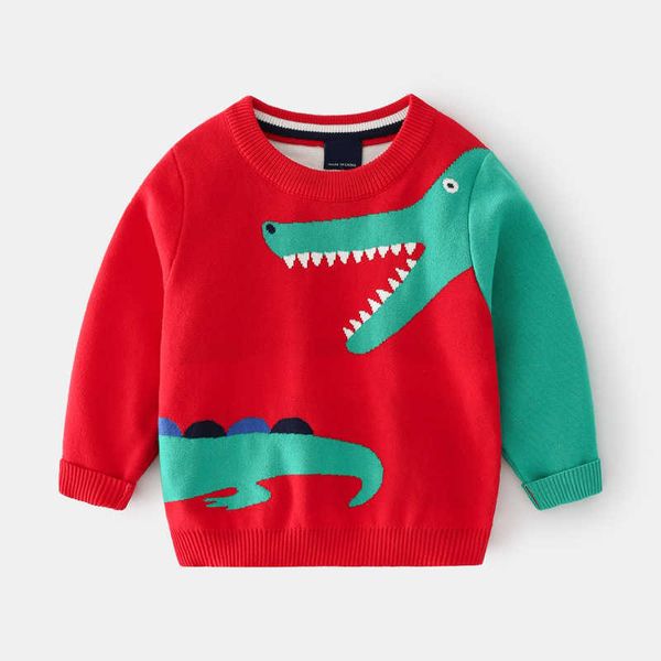 

cartoon dinosaur boys sweaters autumn pullover kids toddler boys y1024, Blue