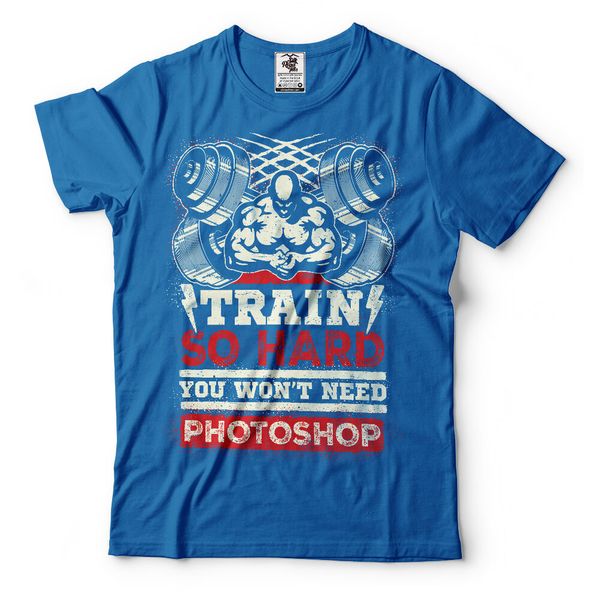 

train hard t-shirt workout gym motivation tee shirt, White;black