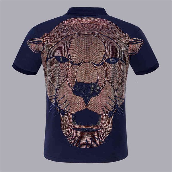 

t shirts shirt men summer cotton turn-down collar breathable anti-wrinkle business tee polo diamond design, White;black