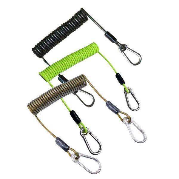 

rafts/inflatable boats retractable tool lanyard fishing coiled heavy duty safety wire rope for kayaking paddle outdoor sea