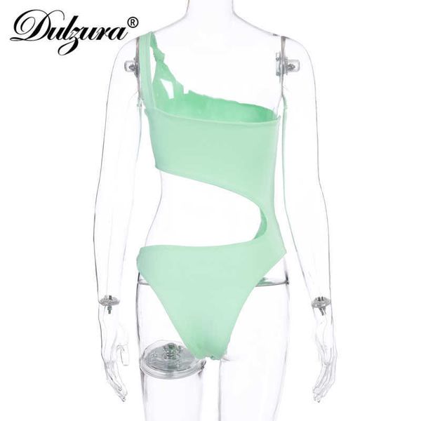 

hollow out women bodysuit shoulder knot bodycon swimwear 2021 summer clothes beach streetwear body party club, Black;white