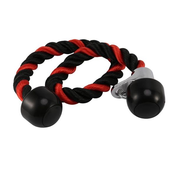 

resistance bands elos-heavy duty triceps pull down rope pulley cable attachment handles with stainless steel carabiner hook for gym & home