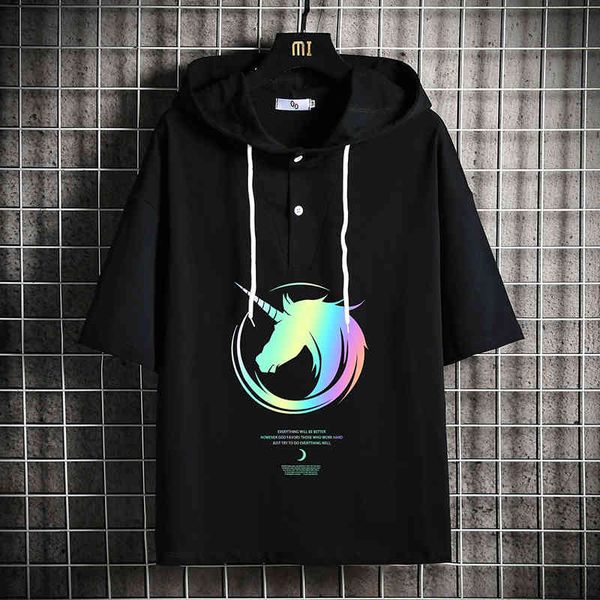 

men's t-shirts fashion japanese t-shirt men funny cotton o-neck casual cool streetwear tshirt hip hop tee drop wfev, White;black