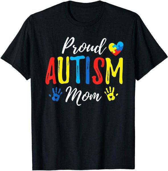 

proud mom autism awareness family matching shirt women boys men t-shirt, White;black