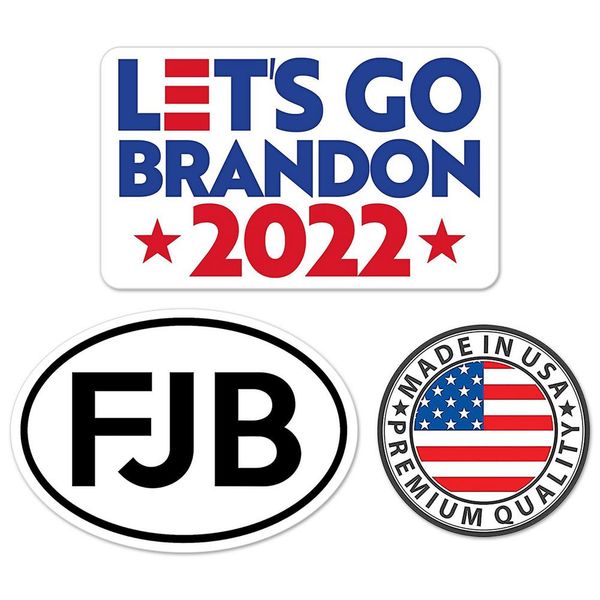 

10pcs/lot let s go brandon car stickers rear windshield poster decal waterproof window stickers funny decals for window bumper, Silver