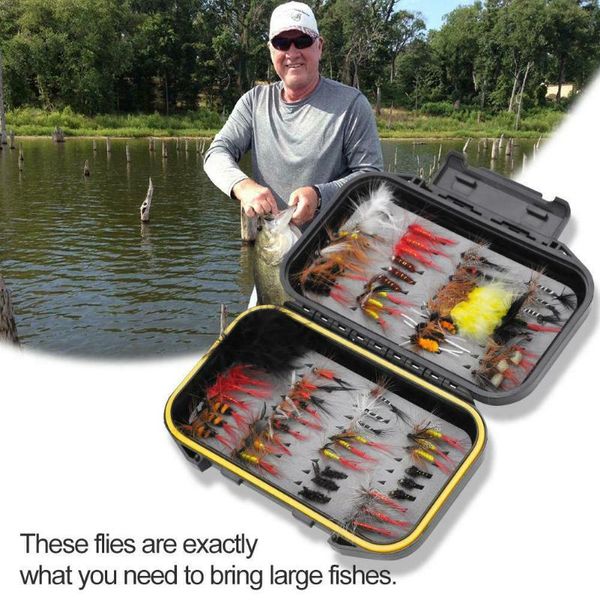 

pcs fishing flies assortment trout wet dry lures hooks