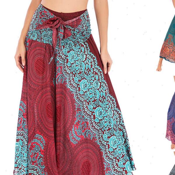 

women skirt summer long hippie bohemian gypsy boho flowers elastic waist floral halter casual f9, Black