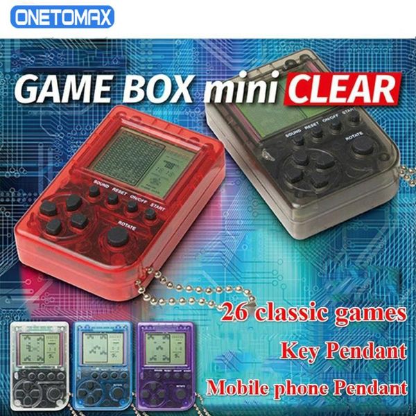 

portable game players mini console tetris with keychain retro classic nostalgic handheld player kids children gifts