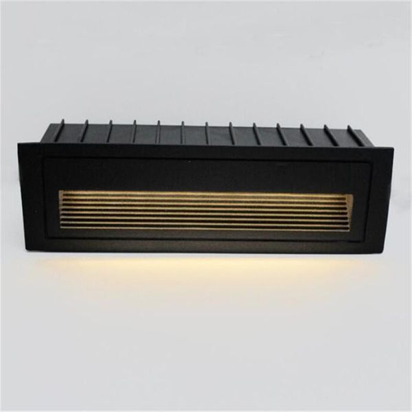 

recessed led stair light ac85v-265v indoor/outdoor ip67 corner wall lights stairs step stairway hallway staircase lamp