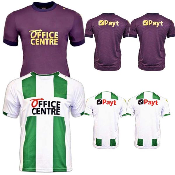 

21 22 fc groningen socer jerseys 50th anniversary home away purple gold 2021 2022 robben abraham van kaam strand larsen matusiwa men's, Black;yellow