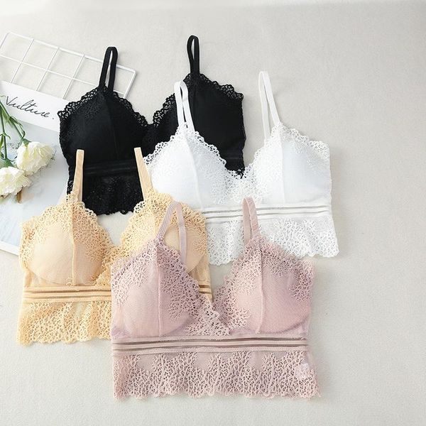 

bras sp&city summer thin lace side women's tube hollow out push up bra with padding seamless backless clothing for women, Red;black