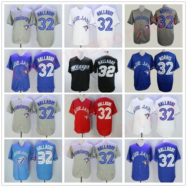 

retro women kids 1992 2008 retire vintage 32 roy halladay baseball jerseys flexbase pullover cool base blue white red grey team stitched men, Blue;black