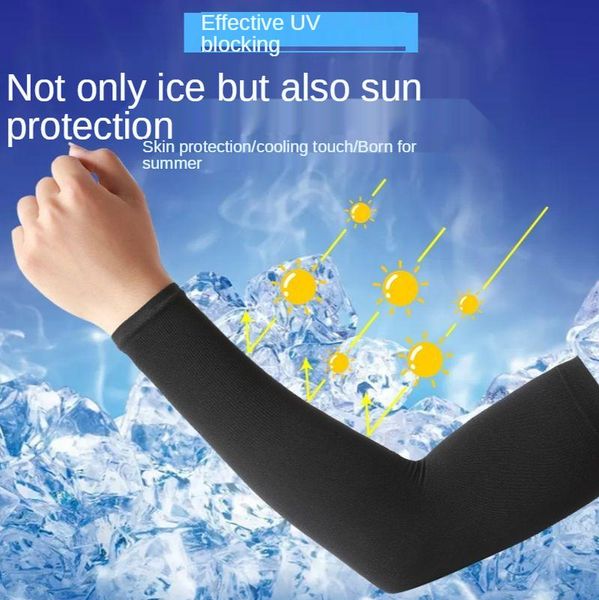 

elbow & knee pads men cycling sleeves breathable quick dry summer uv protection running arm pad fitness armguards cool cuffs, Black;gray