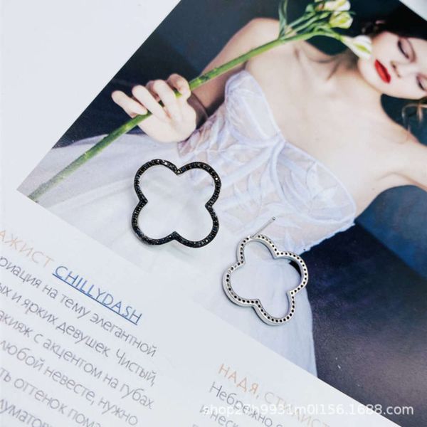 

Black clover S925 silver exotic Earrings