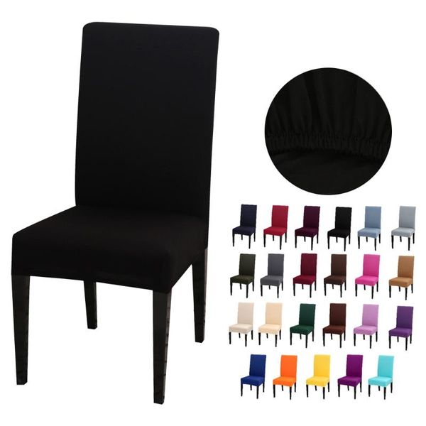 

chair covers 4pcs solid color cover spandex stretch elastic slipcovers for dining room kitchen wedding banquet el