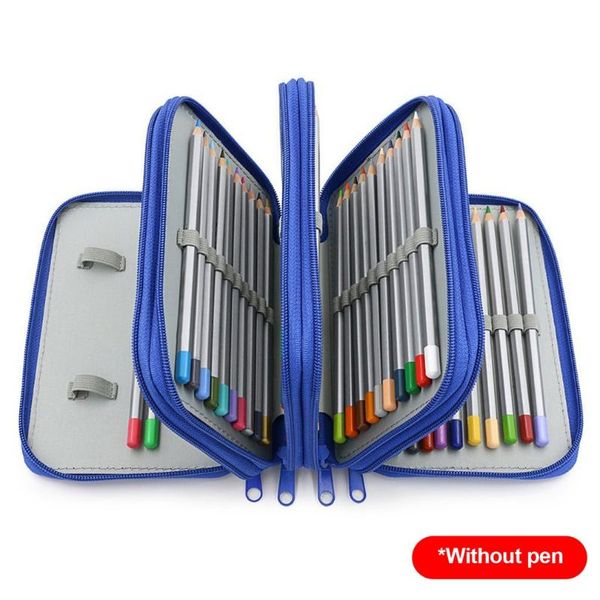 

storage bags 72-slot four-layer pencil case portable large-capacity solid color square multifunctional