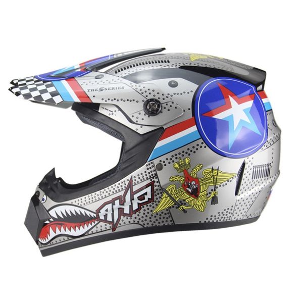 

All-Weather Off-Road Motorcycle Helmet Mx Dirt Bike Racing Gear TK32, Grey