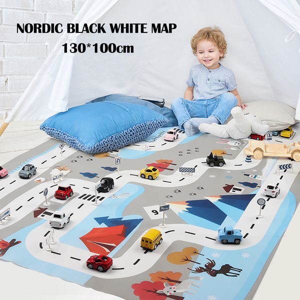 

kids toys gift play mat city road buildings parking map game baby scene home traffic carpet map educational toys for children