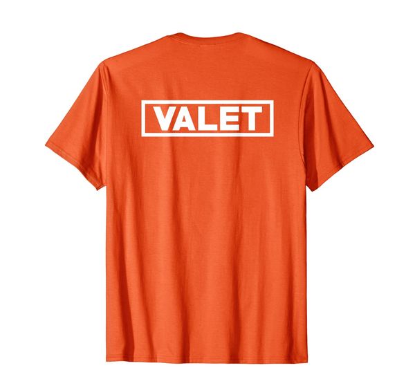 

valet parking attendant t-shirt for ls and restaurants, White;black