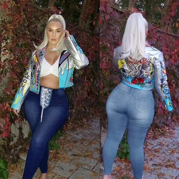 

fashion tie jeans slim fit skinny pants women women's, Blue