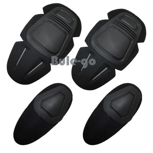 

elbow & knee pads outdoor tactical military sport paintball pad set, Black;gray