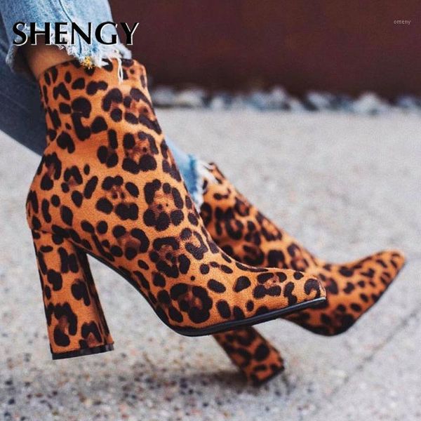 

boots female 2021 casual shoes women leopard ankle autumn winter lady thigh high party1, Black