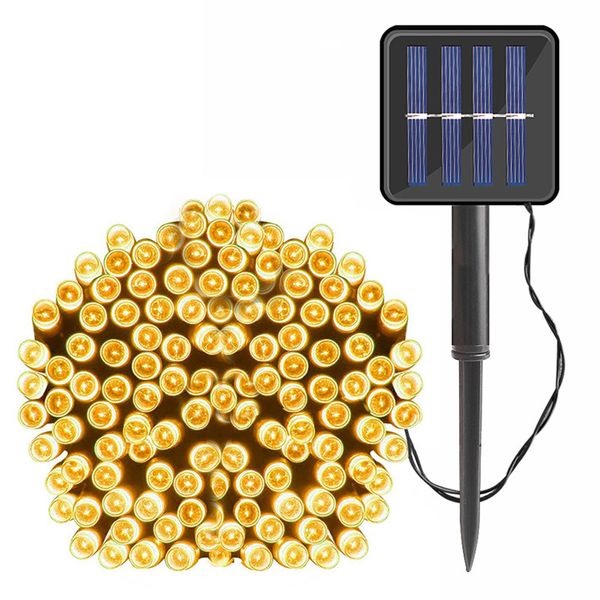 200 LED Solar Garland String Luzes Fadas Lâmpada Ao Ar Livre 22m Solares Lâmpadas Powered para Decoração de Jardim 3 Modo Casa de Natal Festa de Casamento D2.0