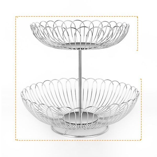 

kitchen doubles stainless steel creative fruit basket dishes & plates