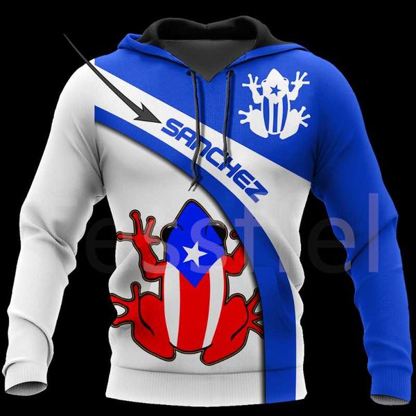 

men's hoodies & sweatshirts country flag puerto rico tattoo emblem 3dprint men/women harajuku pullover casual funny drop a16, Black