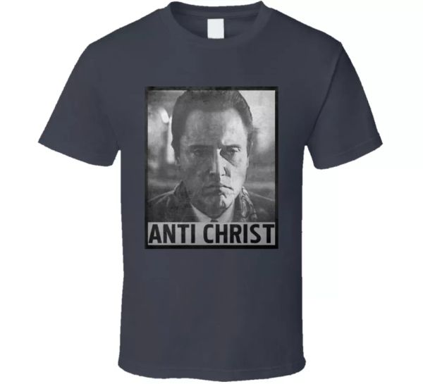 

anti christ chriser walken true romance funny movie t shirt, White;black