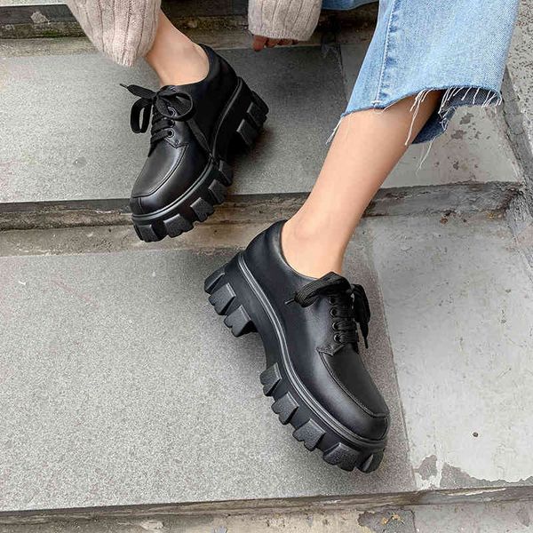 

sandals leather platform genuine casual shoes up-up toe square foot spring/autumn women's hand-made size 34-40 cross-tied yjwx, Black