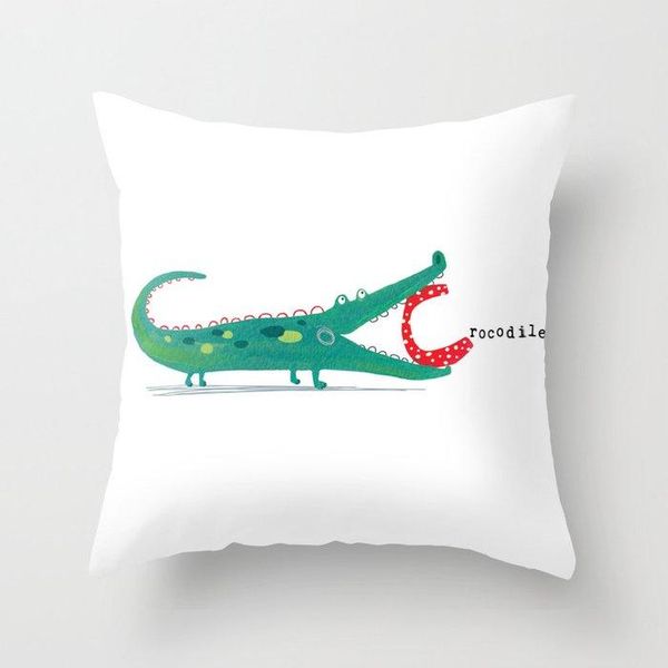 

cushion/decorative pillow cartoon letter drawing case sofa backrest cushion cover office lumbar waist support throw pillows pillowcase car