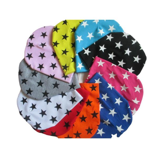

caps & hats cotton baby hat kids small stars boys girls five-pointed star korean knit tire cap children, Yellow