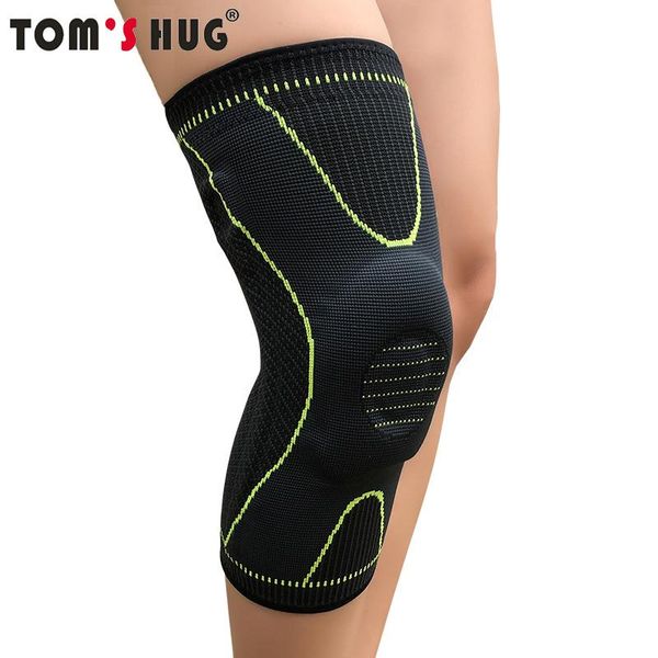

elbow & knee pads tom's hug silicon warm spring support brace pad 1 pair leg arthritis gym sleeve anti slip strip meniscus kneepad, Black;gray