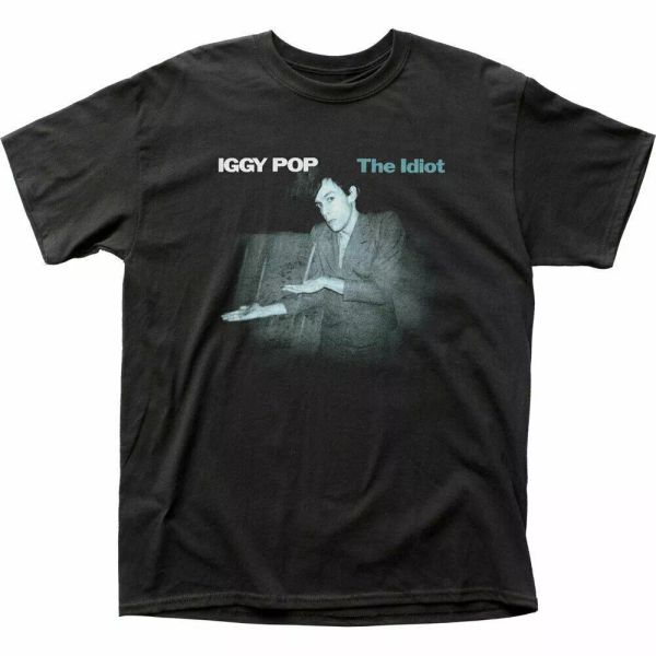 

iggy pop the idiot t shirt mens licensed rock n roll band stooges tee new black, White;black