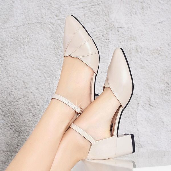 

dress shoes elegant thin prom ladies heels slippers women hollow pointed toe sandals for women's pumps a088, Black