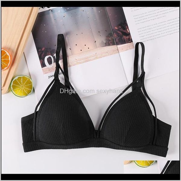 BRAS de gota de sutiã entrega 2021 algodão rosqueado sexy roupa interior mulheres ajustáveis ​​senhoras traseira breasted sutiário conforto íntima lingerie