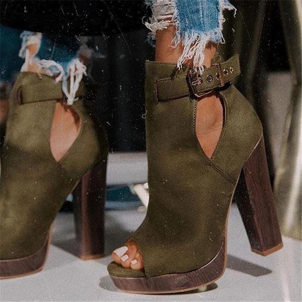 

boots women adjustable platform classic ankle heel, Black