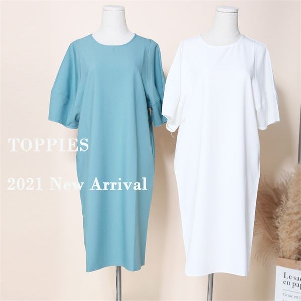 

summer white sweatshirt dress woman short sleeve tunic midi calf side pockets robe femme 210421, Black;gray