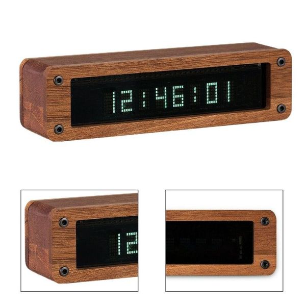 

desk & table clocks mini vintage vfd clock vacuum fluorescent display tube mantel shelf deskelectronic
