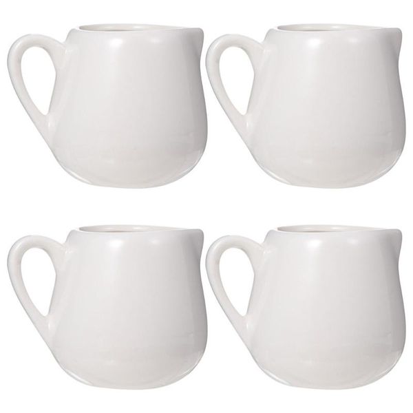 

spoons 4 pcs ceramic creamer jugs sauce storage container cups with handle
