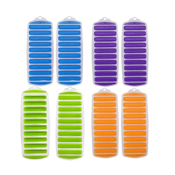 

other bakeware 8 pack silicone ice square trays,reusable molds,for water bottles,whiskey,cocktail,fruit,chill drink,4 colors