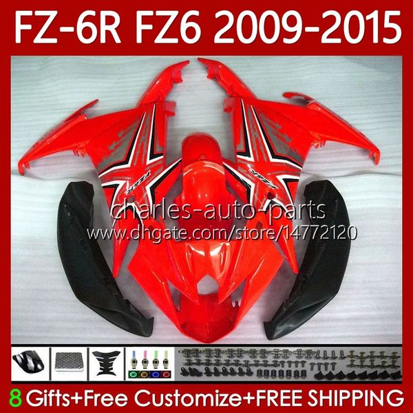 Комплект для тела для Yamaha FZ6N FZ6 FZ 6R 6N 6 R N 600 09-15 Gloss Red Code Code 103No.38 FZ-6R FZ600 FZ6R 09 10 11 12 13 14 15 FZ-6N 2009 2011 2011 2011 2013 2013 2014 2015 OEM