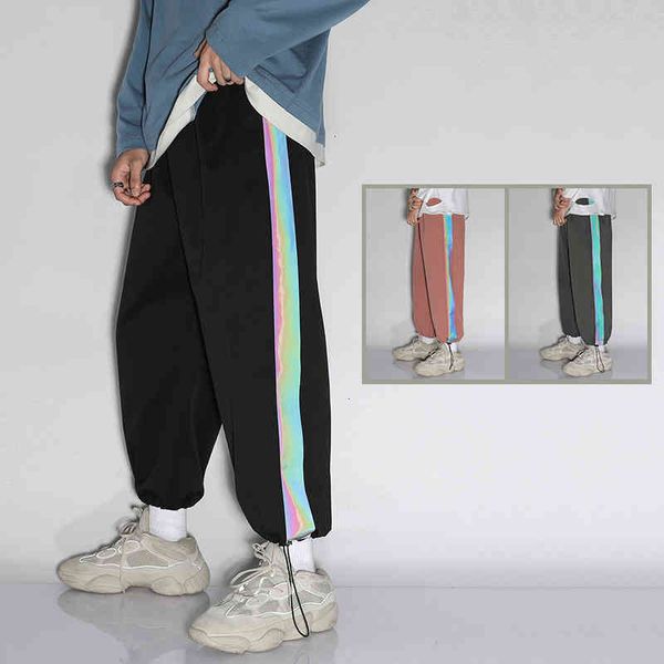 

men's pants hip hop loose joggers streetwear harem clothes ankle length trousers harajuku casual sweatpant xlg5, Black
