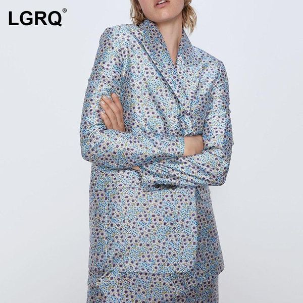 

women's suits & blazers [lgrq] women printing casual single button blazer notched neck long sleeve jacket fashion tide spring autumn 20, White;black